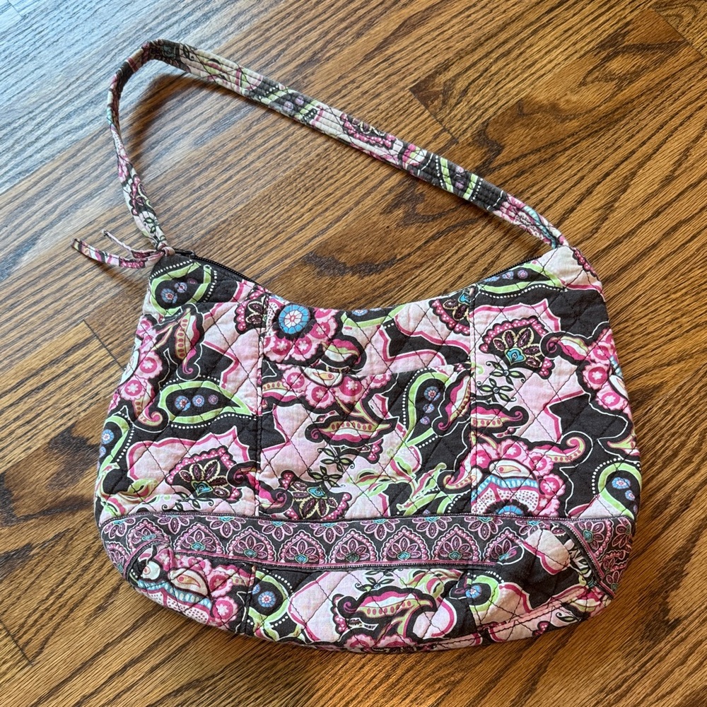 Tanya Lee Floral Pink Quilted Women's Shoulder Bag